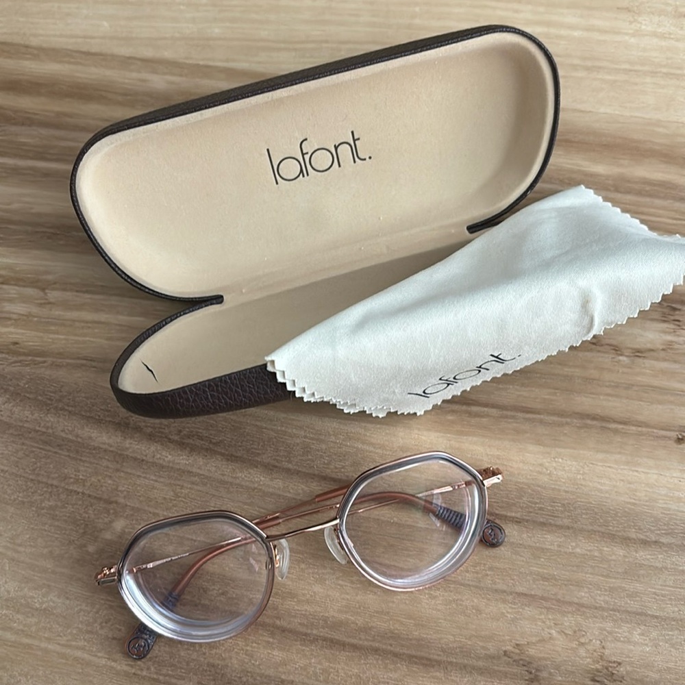 Lafont Women's Round Glasses - Rose Gold